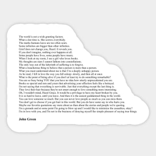 John Green Quotes Sticker